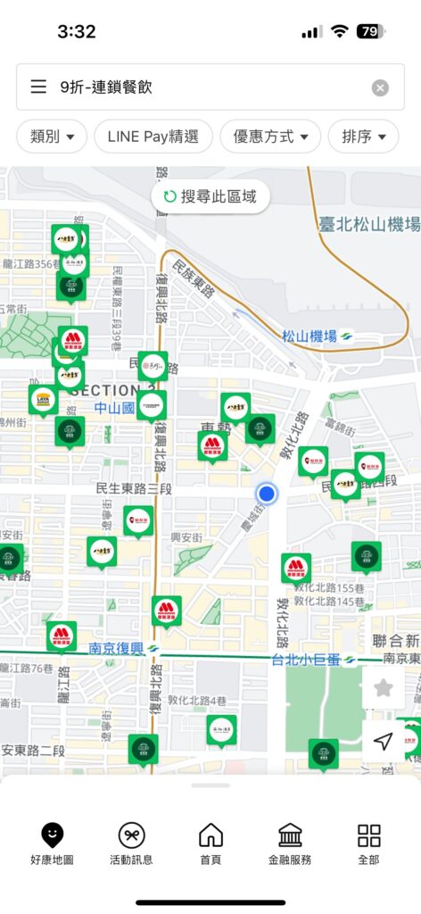 line pay 好康地圖