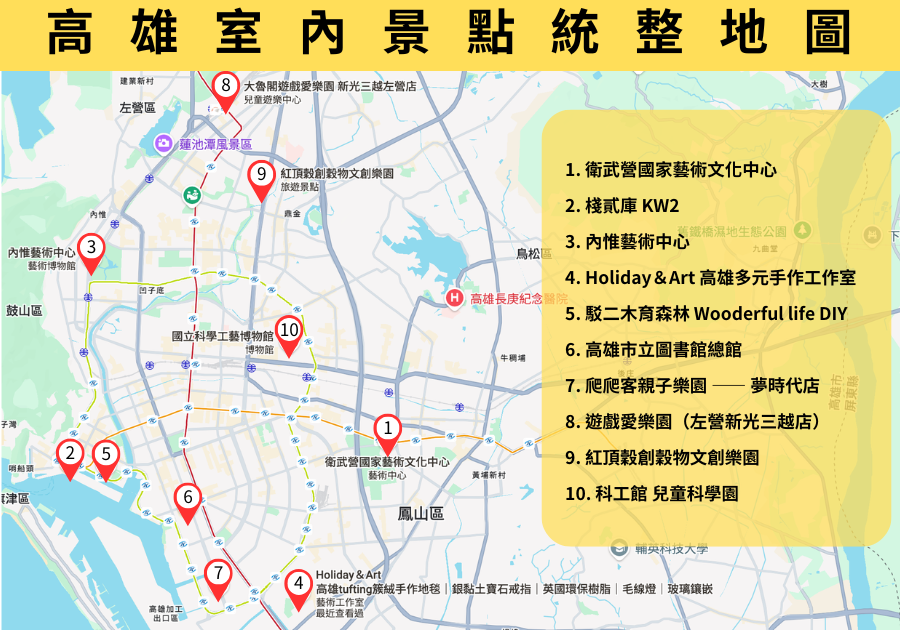 高雄雨天室內景點