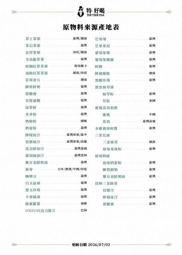 資料來源：特•好喝
